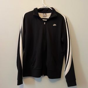 Black and white Nike track jacket. Size XL